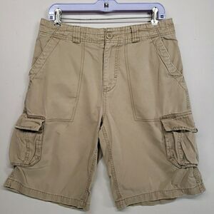 Vtg Y2K Ocean Pacific Op Cargo Shorts Mens 30 Tan Khaki  11 Inch Utility Surf